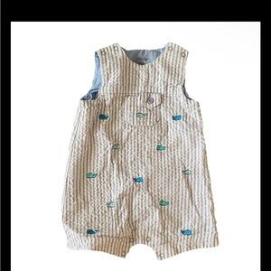 NWOT Little Me Baby Overalls with Whale Print